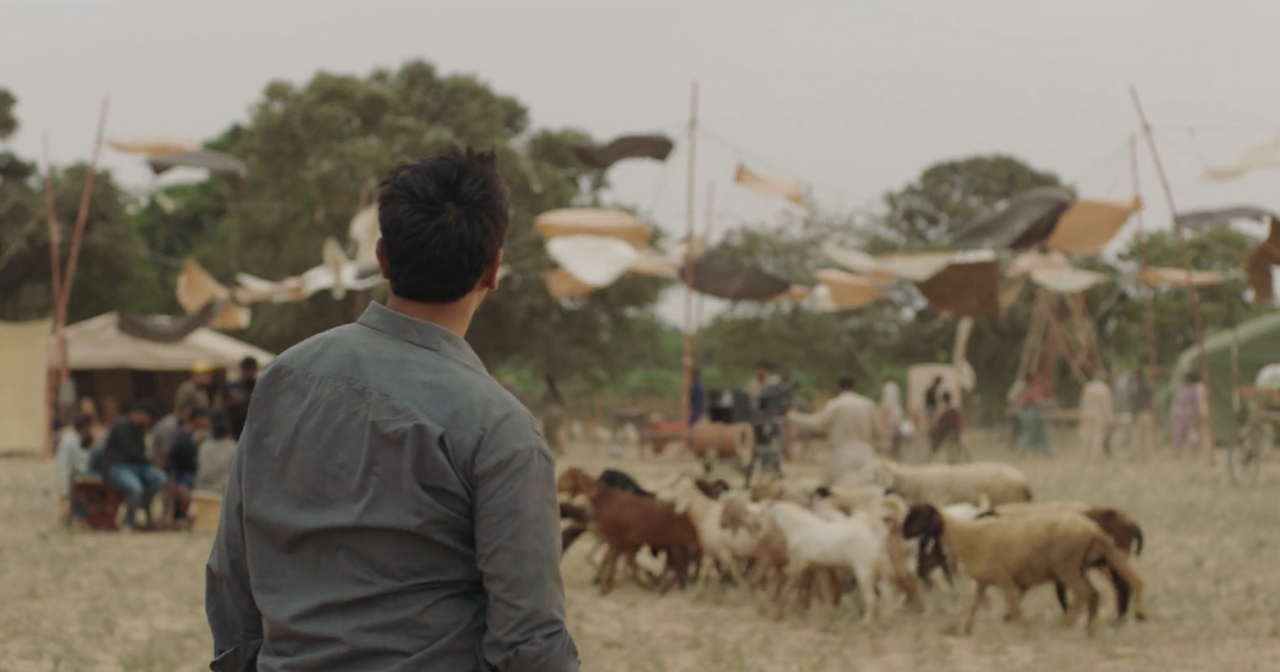 Film still of the short film Silence on Set